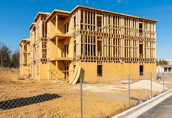 a mobile fence protecting a job site and workers in Southwest Ranches